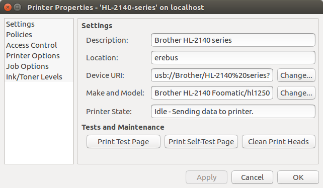 brother printer driver hl 2140