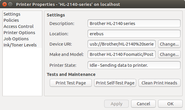find software brother hl 2140 printer